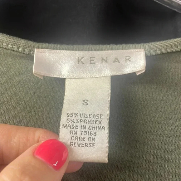 Olive Green Kenar Ruched Top S - Picture 4 of 4